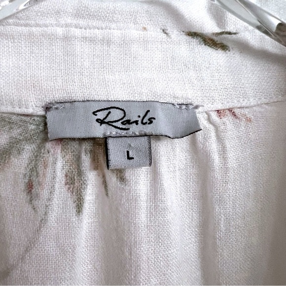 Rails White Floral Button Down Shirt - Picture 4 of 5